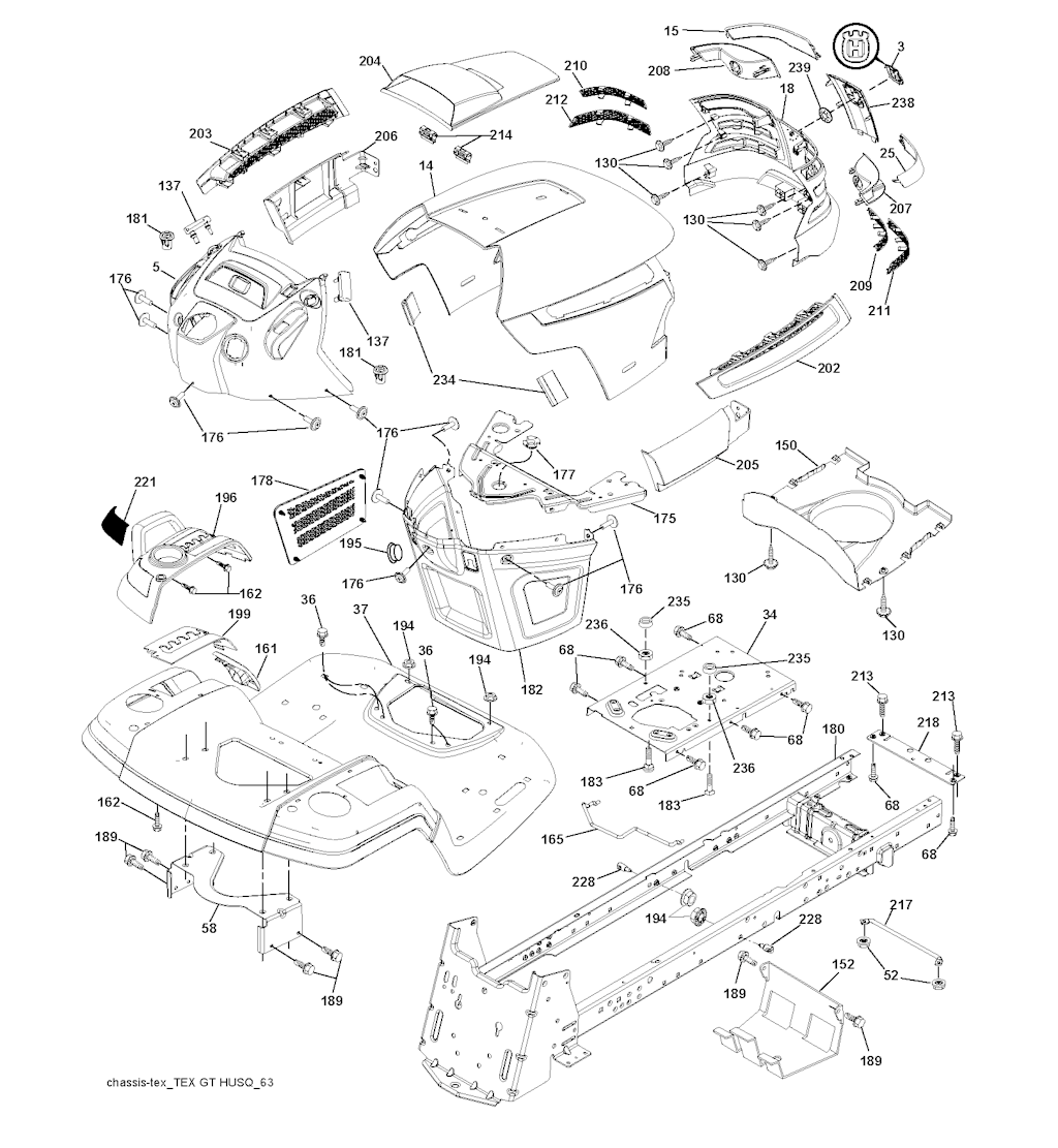 Explosionszeichnung Ersatzteile