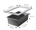 Ubbink Quadra InoxFrame Edelstahlrahmen für Wasserbecken Quadra C1 und C3