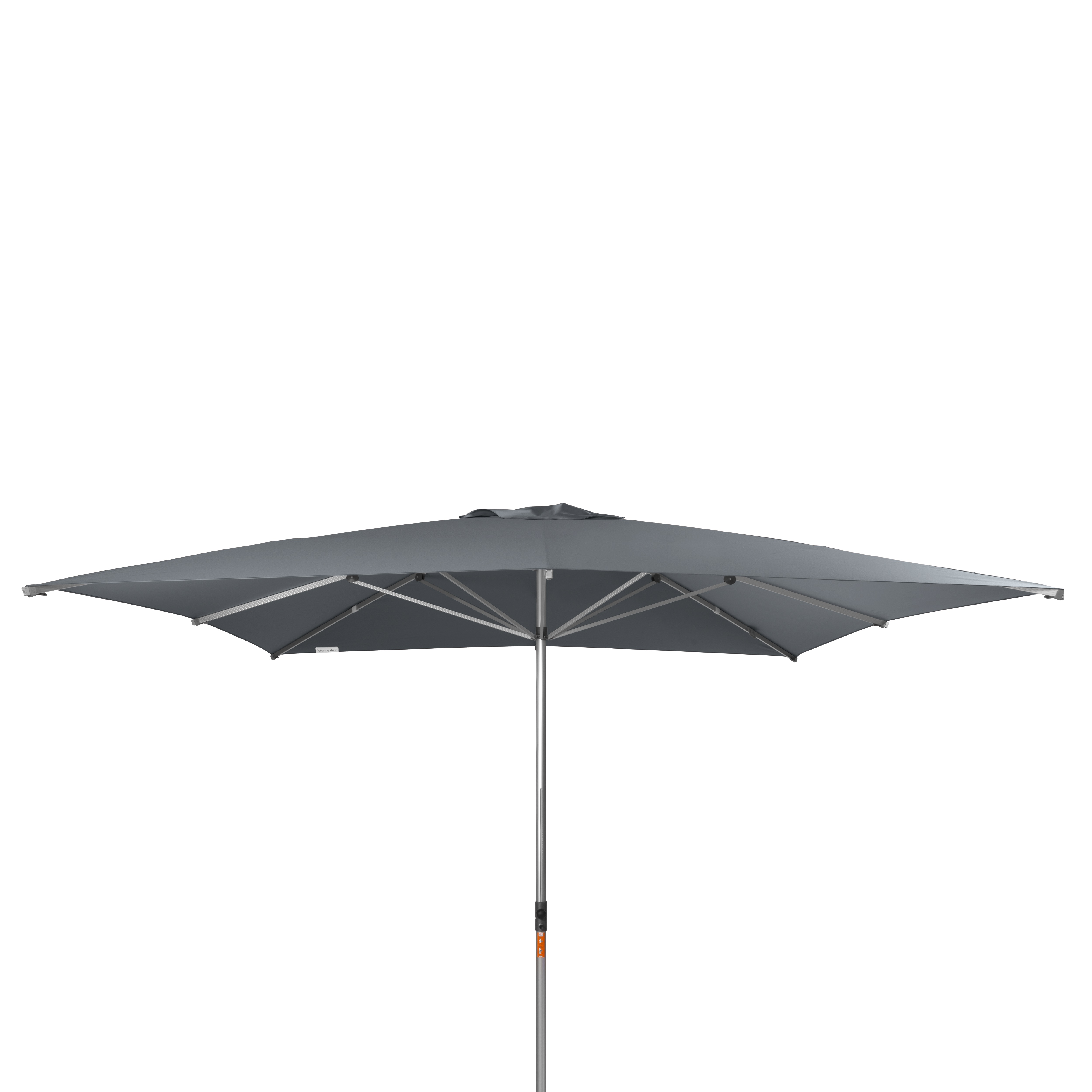 doppler Mittelmastschirm ALU EXPERT 350 x 350 Telescope, Aluminium Silber / 100 % Polyester 180 g/m² Anthrazit