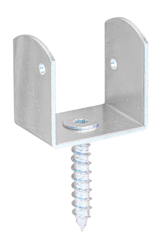 Alberts® Flechtzaunhalter U-Form galvanisch verzinkt dickschichtpassiviert Gesamthöhe 83 mm Breite 38 mm 