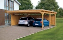 Vorschaubild Skan Holz Emsland - Flachdach Doppelcarport aus Leimholz Breite 613 cm