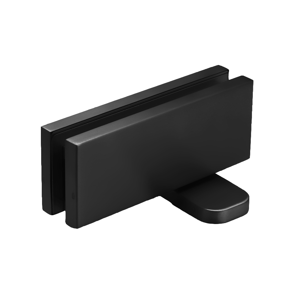 Griffwerk Pivot Glas- schwarz matt Glastürschließer- einstellbar- hydraulisch -100Kg- 8-12mm