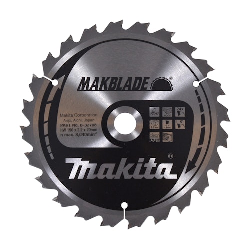 Makita MAKBLADE Sägeb. 190x20x24Z B-32708