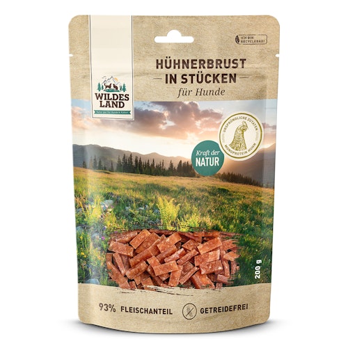 Wildes Land Hühnerbrust Hunde Snack