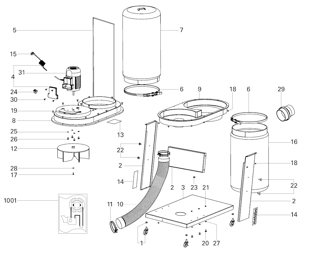 Explosionszeichnung Ersatzteile