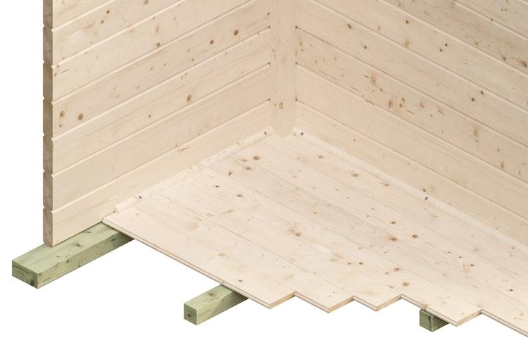 Skan Holz Gartenhaus Tournai 2 mit Schiebetür - 28 mm 