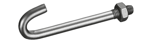 Alberts® Hakenschraube zur Befestigung Doppelstab-Gittermatten,fvz,M8x90,f.PF⌀60/60x40mm 672515