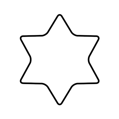 Kaiser Ausstechform Stern 6-zackig 8 cm