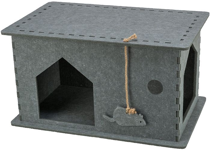 TRIXIE Höhle Lene, Filz, 54 × 30 × 35 cm, grau
