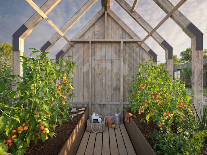 Palmako Glas- & Gerätehaus Emilia 5,4 + 4,0 m² - 18 mm