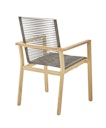 Vorschaubild Diamond Garden Stapelstuhl ATLANTA, Premium Teak / Rope Grau