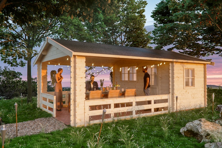 Skan Holz 28 mm Gartenhaus Terrassenhaus 28 / Alicante