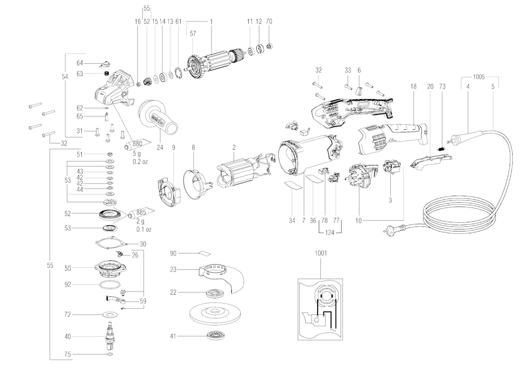 Explosionszeichnung Ersatzteile