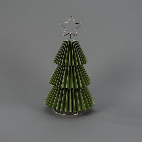 Konstsmide Weihnachtsbeleuchtung Dekobaum aus Papier mit Stern, grün
