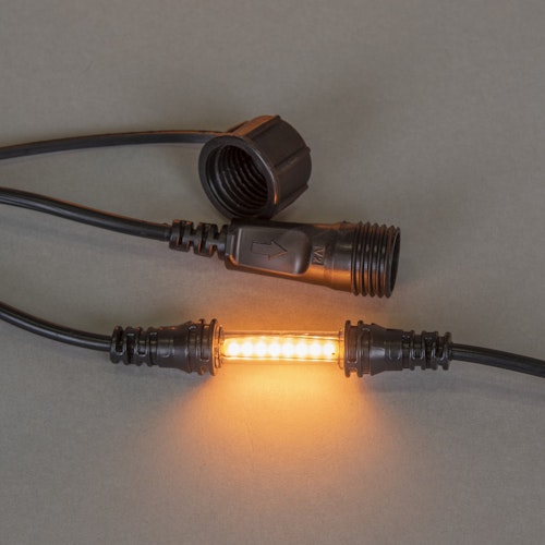 Konstsmide Weihnachtsbeleuchtung LED Lichterkette Basis-Set 20 bernsteinfarbene Dioden inkl. Dimmer und Memoryfunktion