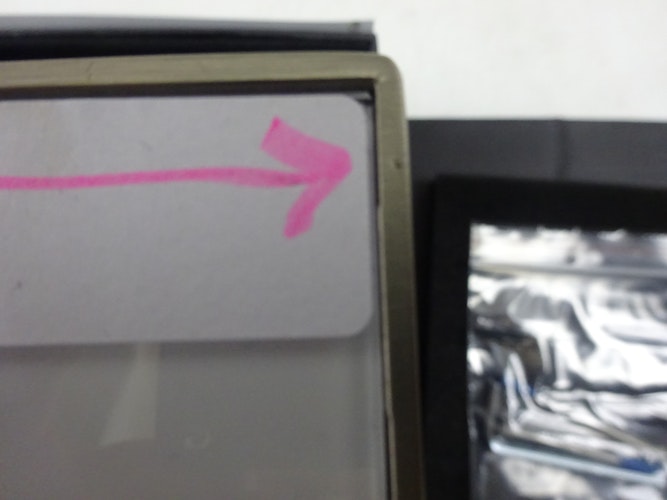 GRIFFWERK Griffpaar FRAME mit Einleger Inlay Glas weiß  B-Ware