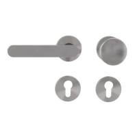 Griffwerk Wechselgarnitur VAYA 291 AVUS fast2fix Fast2Fix Rosetten rund Knopf R2 Samtgrau L