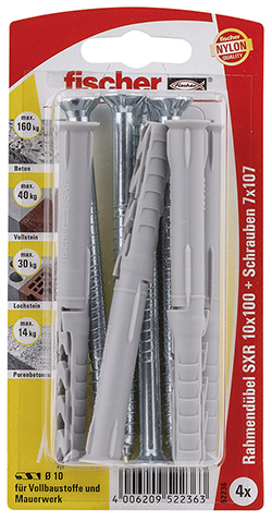 Thumbnail - FISCHER Rahmendübel mit Schrauben SXR 10x100 TK (4 St)