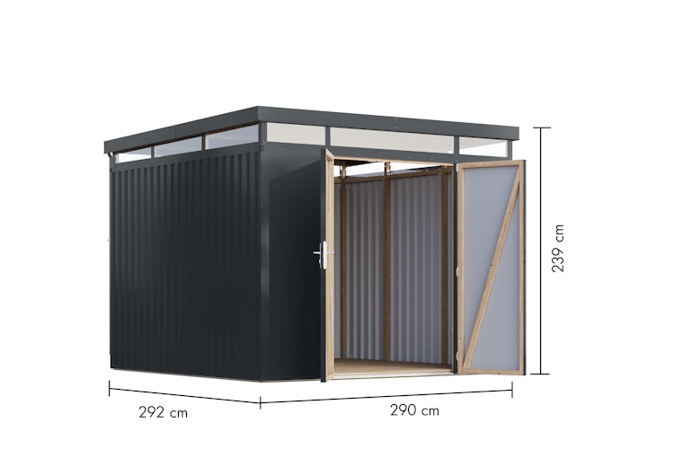 Karibu Metall Gartenhaus Aurum 2/2,5/3/3,5