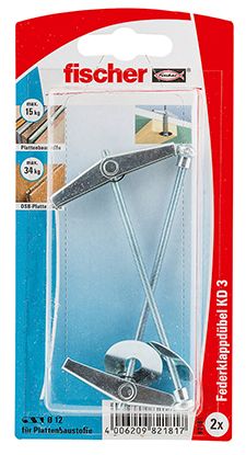 FISCHER Federklappdübel KD 3 K (2 Stück)