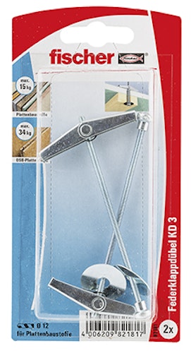 FISCHER Federklappdübel KD 3 K (2 Stück)