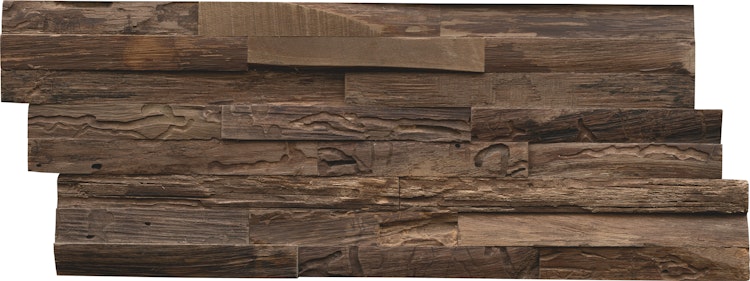 INDO rustikale Holzwandverkleidung Teak Elegance DA82050CH Charred