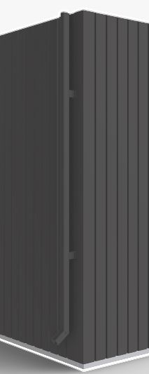 Thumbnail - Regenfallrohr-Set für Biohort Gerätehaus Avantgarde-dunkelgrau-metallic-2er Set