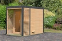 Vorschaubild Karibu Saunahaus Ares 1 - Hybridhaus mit Metallrahmen - 38 mm inkl. gratis Sauna-Zubehörset im Wert von 234,94 €