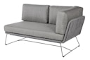 Vorschaubild Diamond Garden Lounge-Set MILOS, Sofa + 2x Tisch + Hocker, Edelstahl Dunkelgrau / HPL / Rope Dark Grey / Sunproof (100 % Polypropylen)