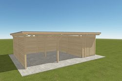 Skan Holz Konfiguration K384809- Carport Reihenanlage / Standard / 800x600cm