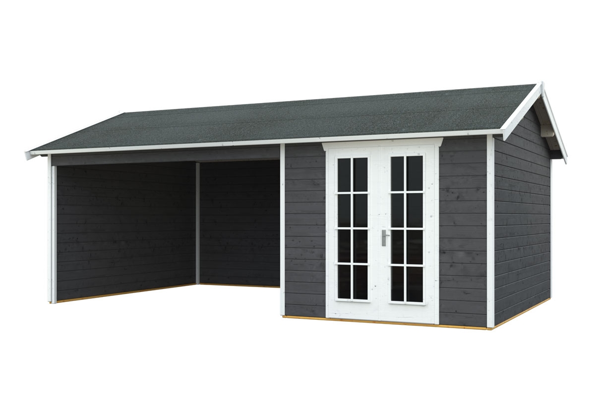 Skan Holz Gartenhaus Tilburg - 28 mm-schiefergrau