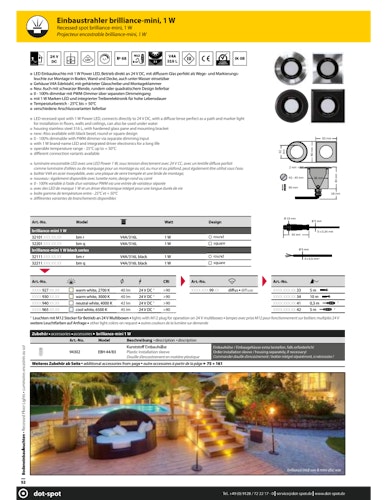 DotSpot bm r; 1 W; 2700 K; diffuse; 5m