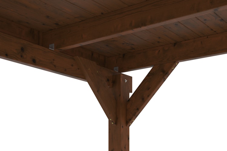 Skan Holz Friesland - Flachdach Doppelcarport aus Nadelholz Breite 546 cm
