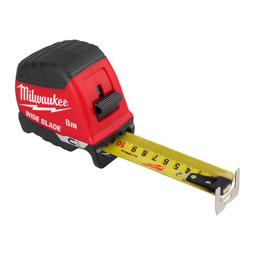 Milwaukee Premium-Bandmaß breit 8 m magnetisch, 35 mm breites Band 4932499209