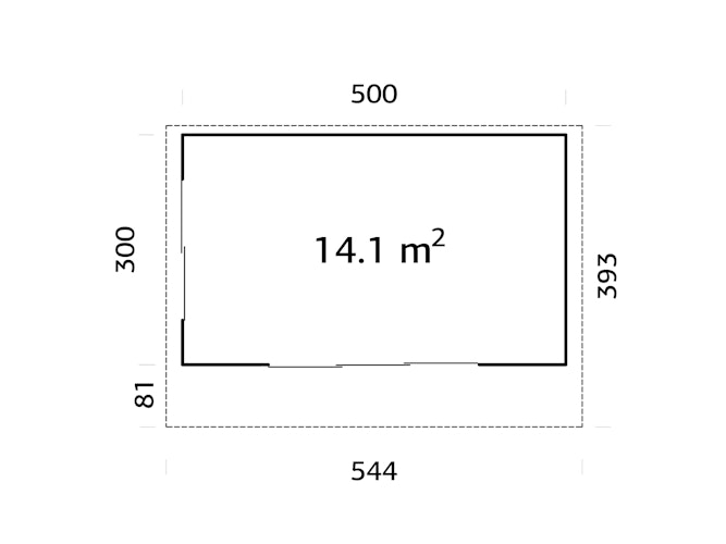 Palmako Premium-Gartenhaus Grace 14,1 m² Slide Plus - 56 mm