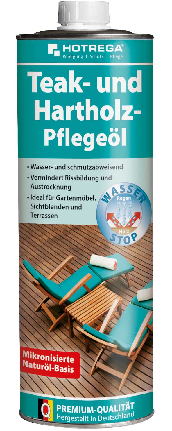 Hotrega Teak- und Hartholz-Pflegeöl 1 Liter Dose