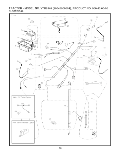 Husqvarna Gartentraktoren 96045000501 YTH2348