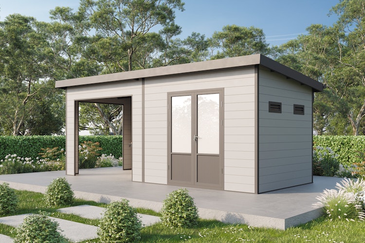 Wolff Finnhaus WPC Gartenhaus Tona 6024 - 28 mm