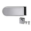Griffwerk SMILE 1.0 -Alu EV1 -Ganzglas- türbeschlagset -3-teiliger Bandsatz -ohne Griff mit Türschnäpper/Feststellset -Gegenkasten