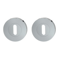 Griffwerk Rosettenpaar rund GK4 -Chrom Schraubt. -BB