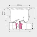 Vorschaubild KESSEL - Staufix Control Rückstaudoppelverschluss für Einbau in die Bodenplatte - befliesbare Abdeckung