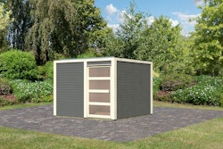 Karibu Gartenhaus Qubic 2 mit Schiebetür - 19 mm