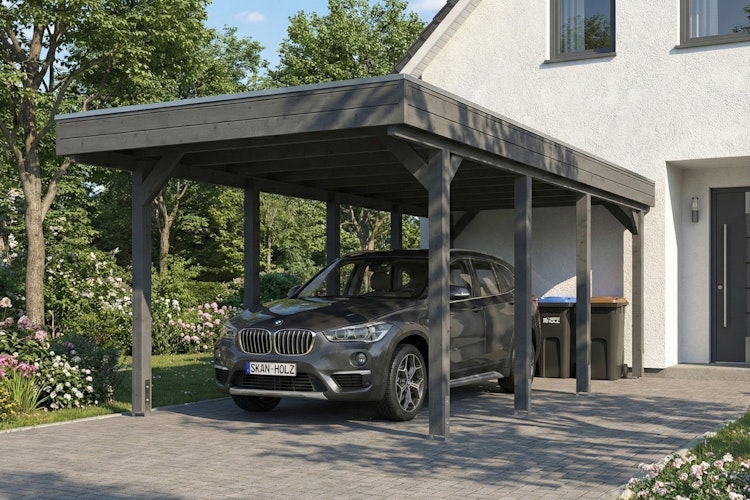 Skan Holz Friesland - Flachdach Carport aus Nadelholz Breite 320 cm