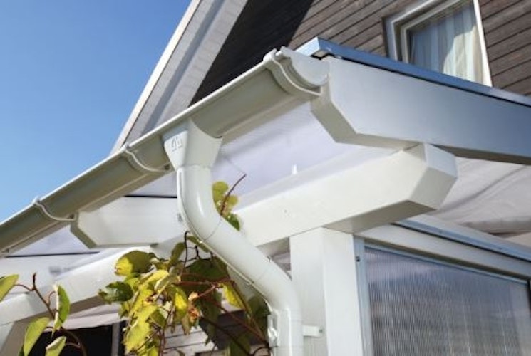 Skan Holz Metall Regenrinnen-Set für Flachdach-Carports