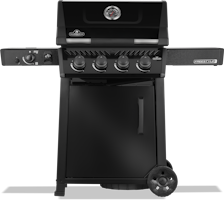 Napoleon Freestyle PRO 425, 4 Hauptbrenner, SIZZLE ZONE Seitenbrenner und Tür, Schwarz