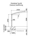Vorschaubild Ximax Carport Portoforte Typ 80 555 x 270 cm Caravan