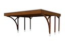 Vorschaubild Skan Holz Carport Friesland 557x555 cm inkl. 2 Einfahrtsbögen Sparset 8