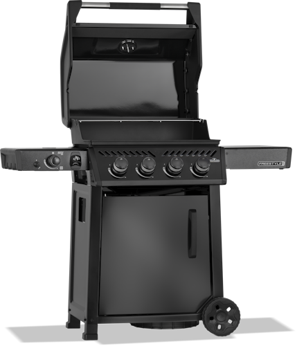 Napoleon Freestyle PRO 425, 4 Hauptbrenner, SIZZLE ZONE Seitenbrenner und Tür, Schwarz