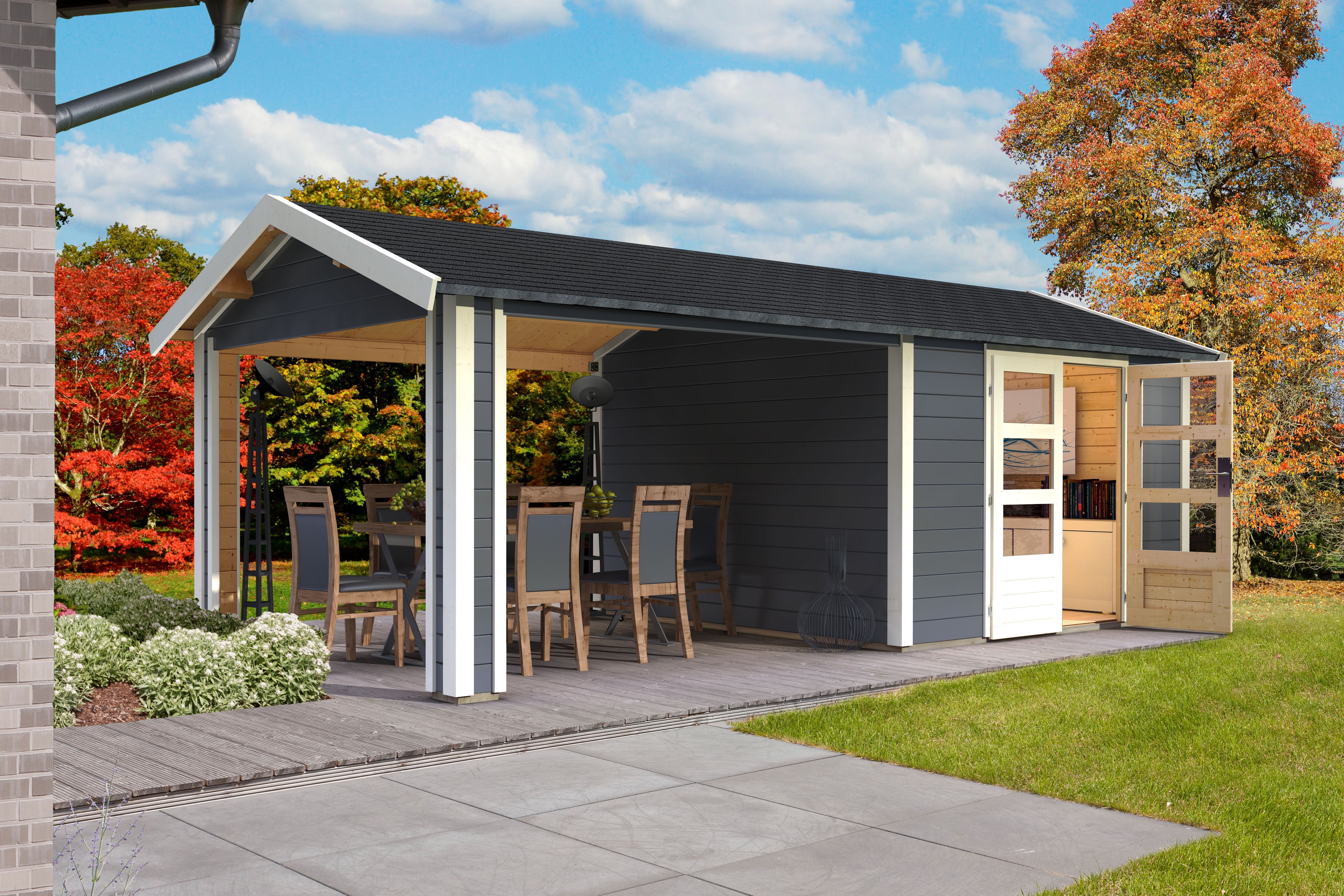 Karibu Premium Gartenhaus Theres 3 - 28 mm