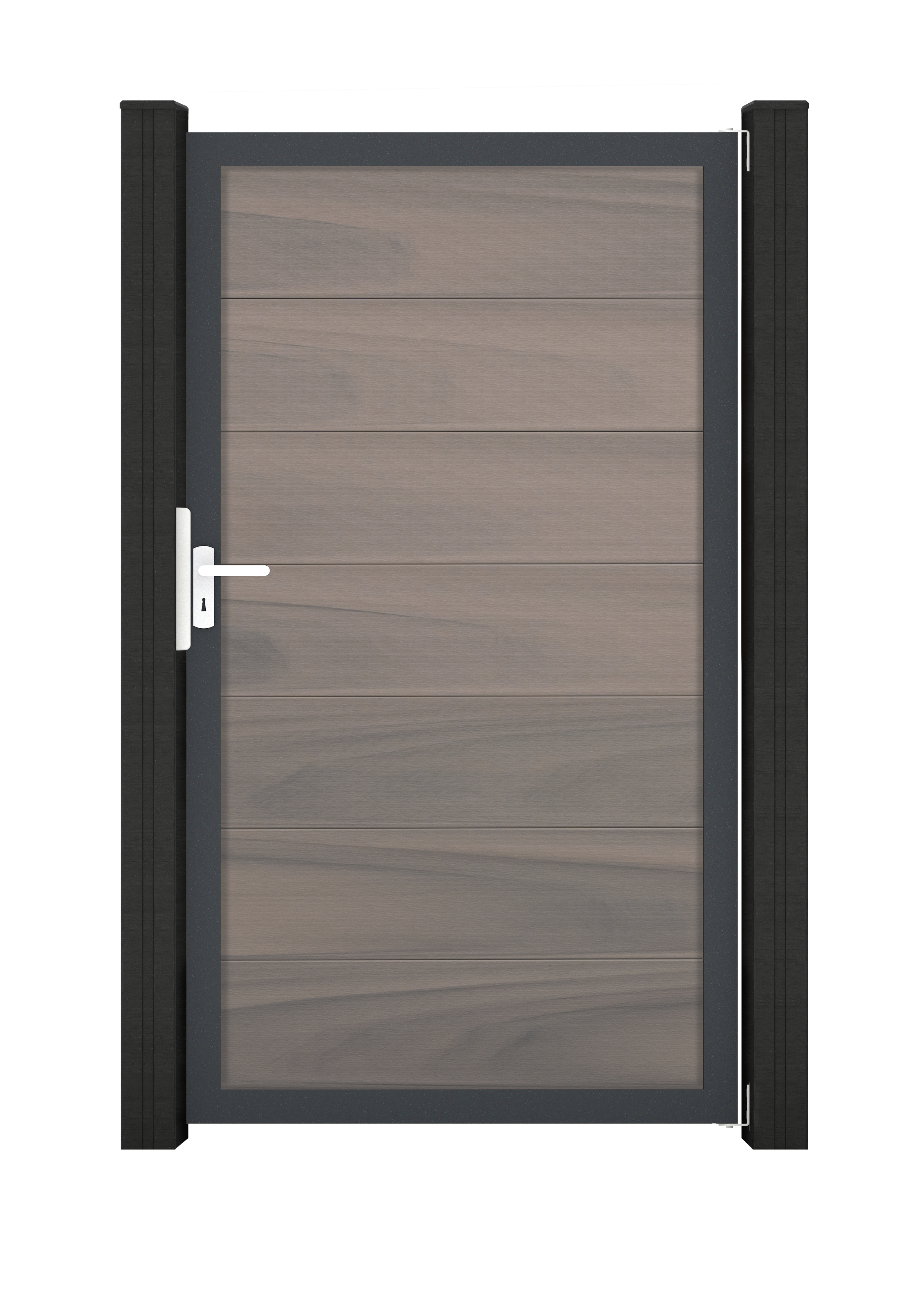 GroJa Solid Grande Tor 1-flügelig Sondermaß mit Anthrazitrahmen Bi-Color co-extrudiert